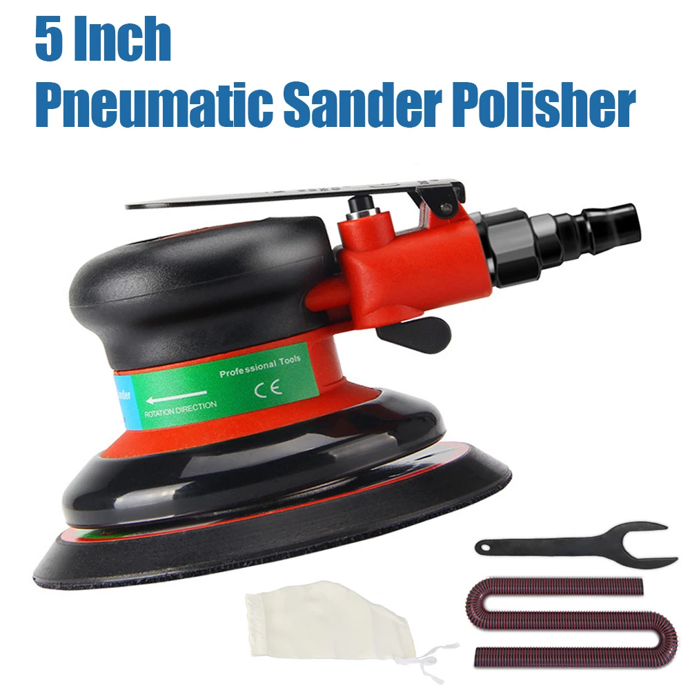 

5 Inch Pneumatic Sander Air Grinder 12000RMP Eccentric Polisher Sanding Machine Handheld Air Powered Grinding Pneumatic Tools