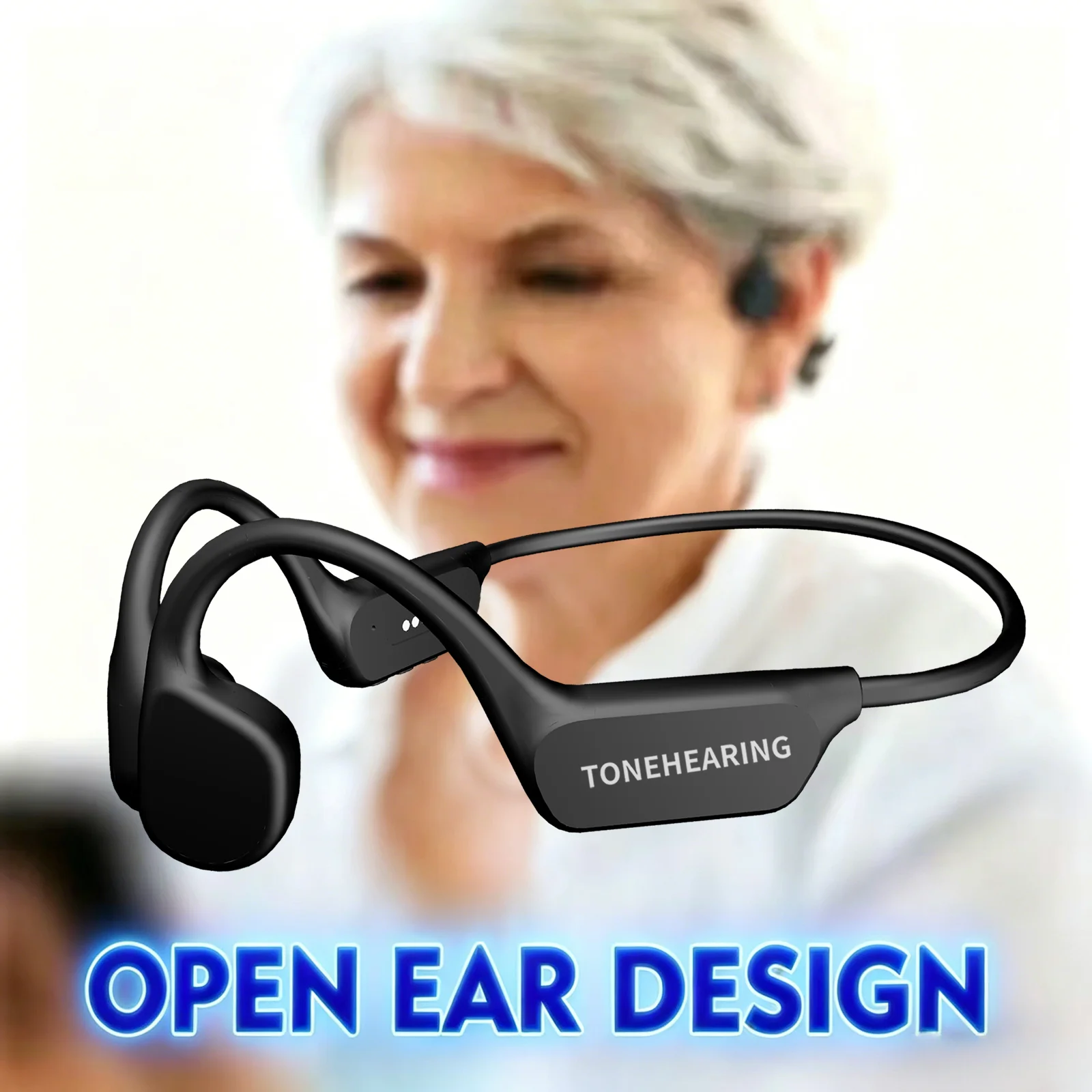 Nouveaux écouteurs sans fil Bluetooth étanches IPX6 à conduction osseuse avec suppression du bruit pour le sport et la course à pied