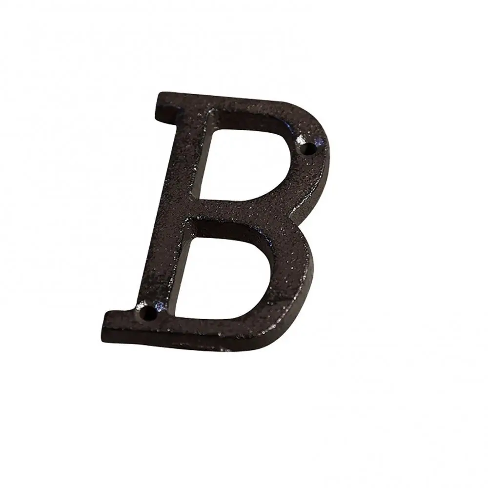 Retro Style Groceries Cast Iron Metal Creative DIY House Doorplate Letter Symbol