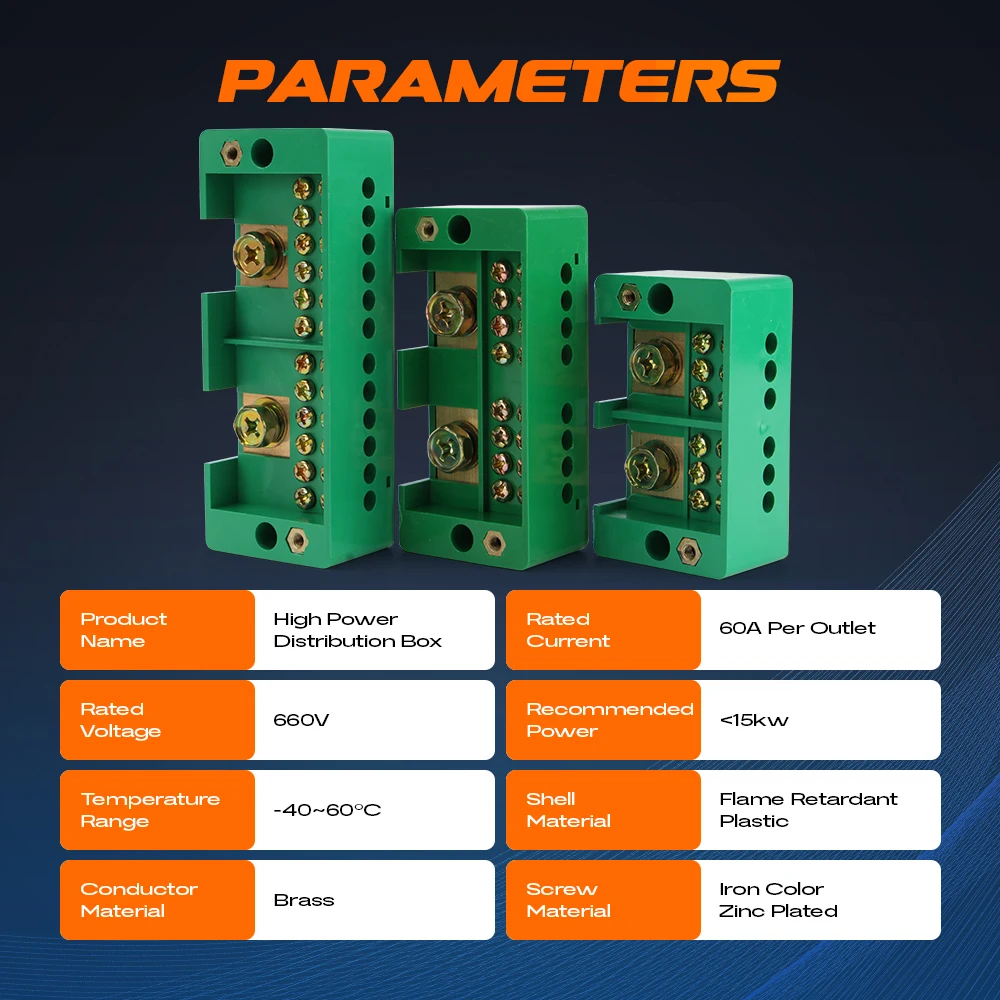 FJ6 Single Phase 2 Input 6/8/12 Output Brass Terminal Block Household Wire Splitter Electrical Distribution Junction Box