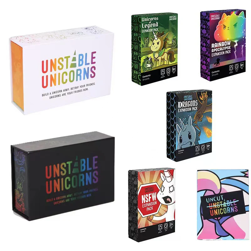 New Second Edition Unicorns Core Board Game Card And Dragons NSFW Rainbow Uncut Legend Expansion Pack