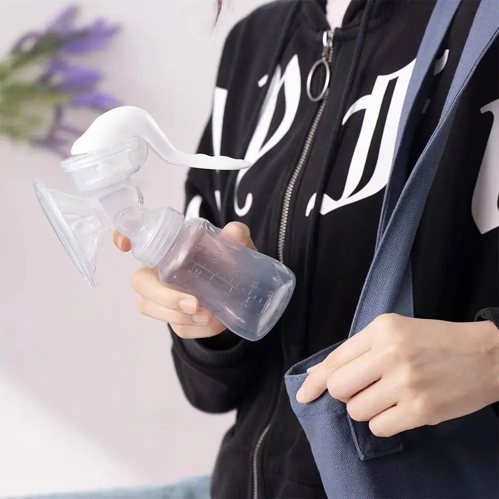 مضخة ثدي يدوية خالية من مادة BPA، مضخة تغذية لزجاجة حليب حلمة الطفل، شفط قوي، مستلزمات ما بعد الولادة، مضخة حليب شفط