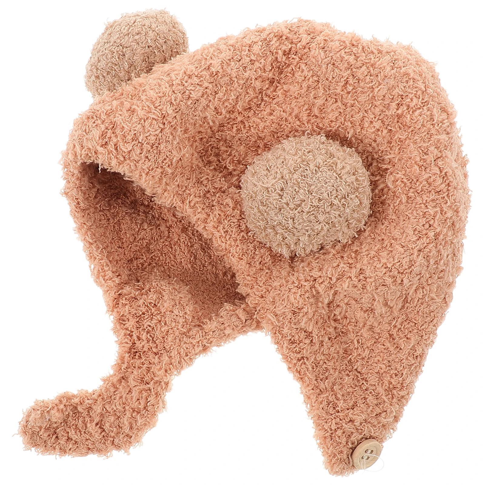 

Has Ear Protection Hat Boy Bonnet Single Layer Hats Beanie Knotted Light Brown Baseball Cap Beanies