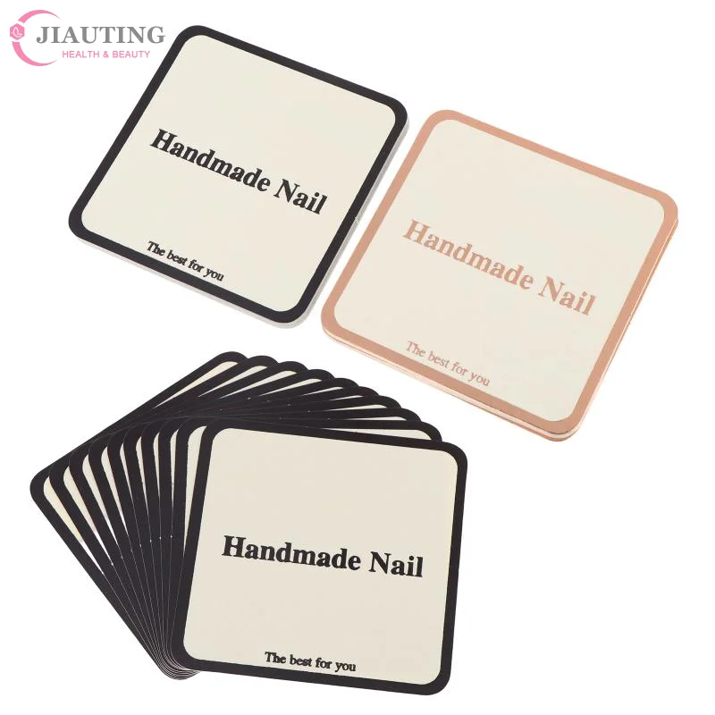 10 Sheets Press-On Nail Packaging Cards False Nail Design Swatch Display Handmade Manicure Sample Show Card For Salon