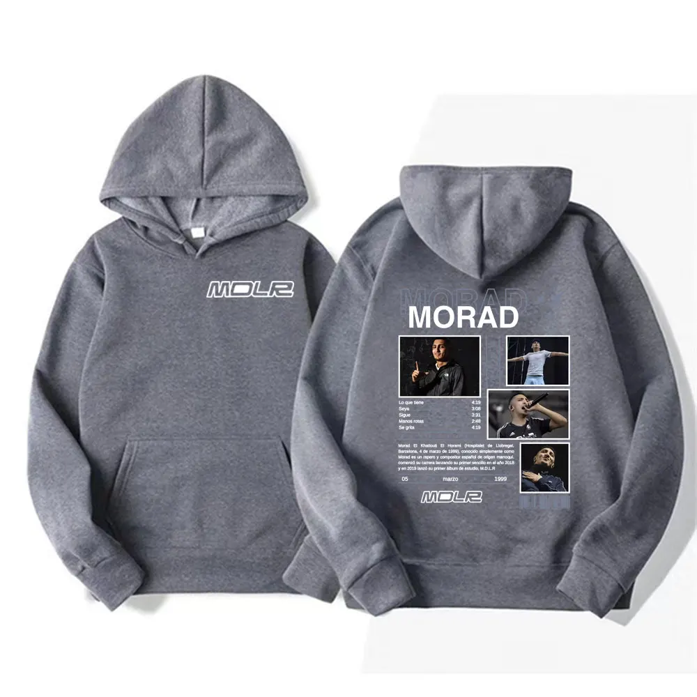 Rapper Morad MDLR 2025 Tour Cover Hoodie for Men Fashion Hip Hop Pop Music Street Fleece Hoodies Unisex Oversized Sweatshirts