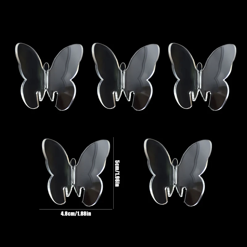 10Pcs Butterfly Wine Glass Decoration Acrylic Drink Tags Cocktail Glass Cup Label For Wedding Birthday Party Decoration Supplies