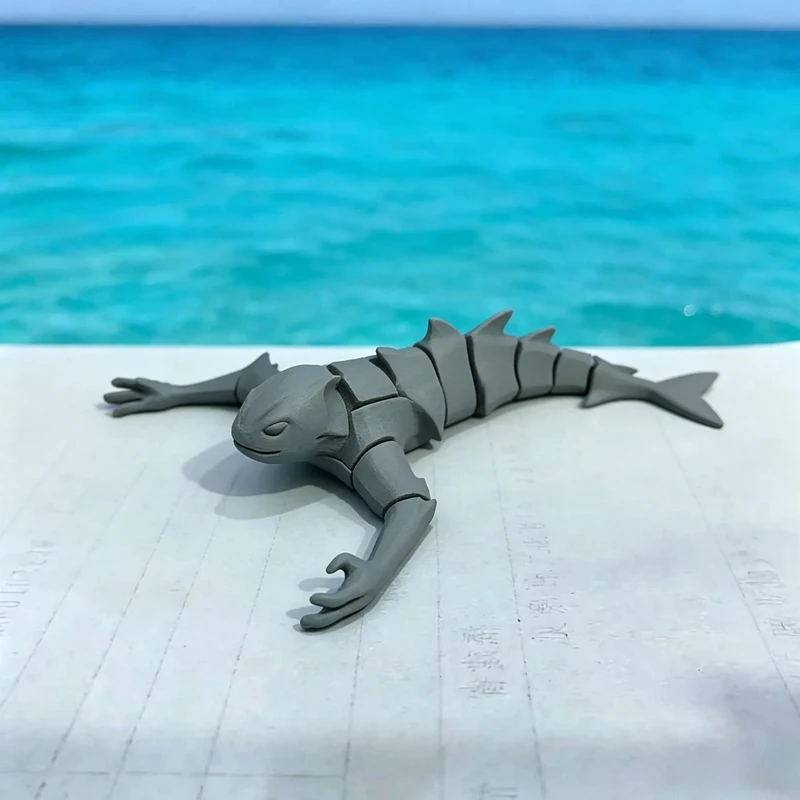 Articulated Sea Dragon Figure 3D Printed Deep Sea Monster Poseable Tentacle Creature Desk Decor Home Office Shelf Collectible