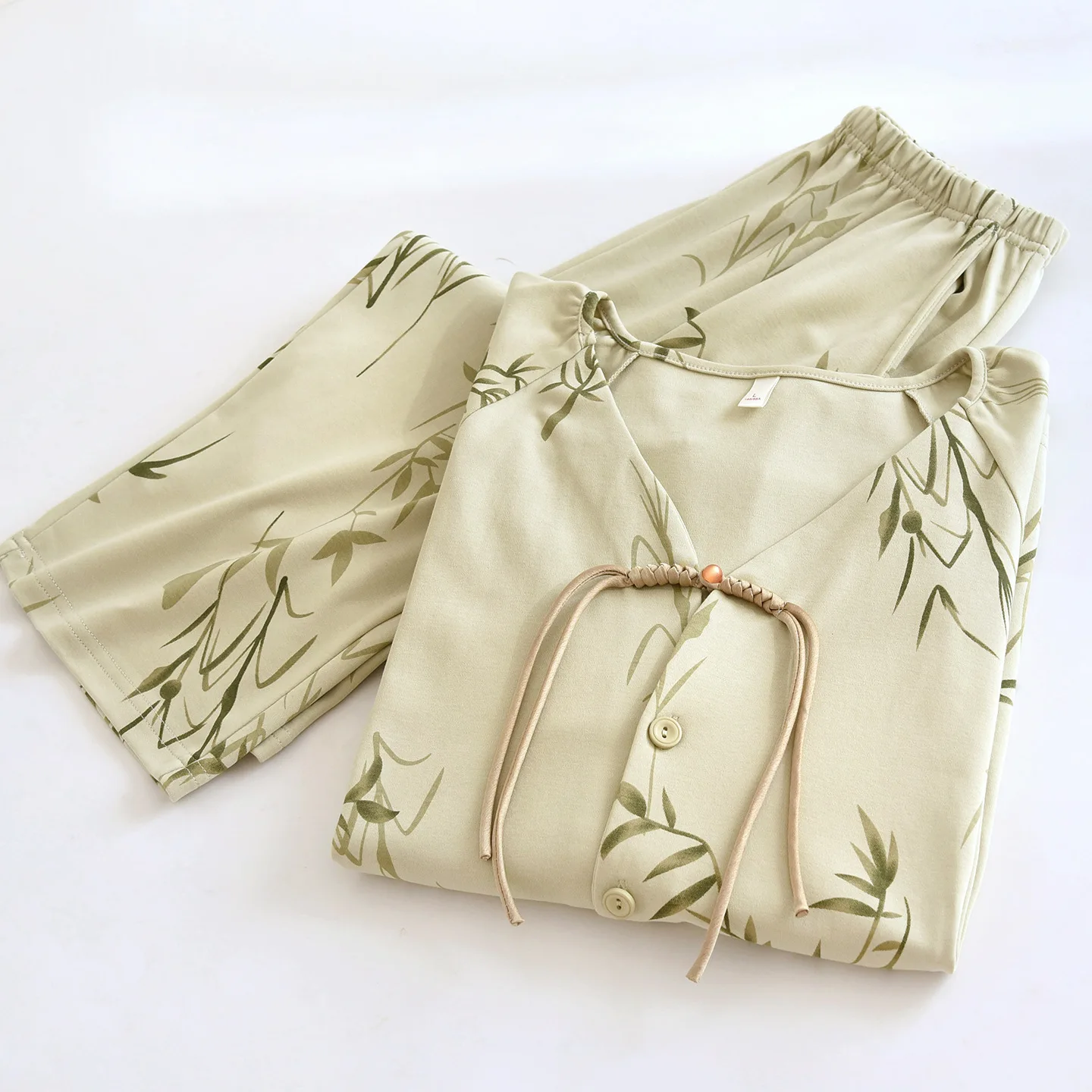 

Осенний домашний костюм с длинными рукавами для женщин, ночная рубашка, удобная пижама с цветочным принтом, женские хлопковые пижамные комплекты, брюки