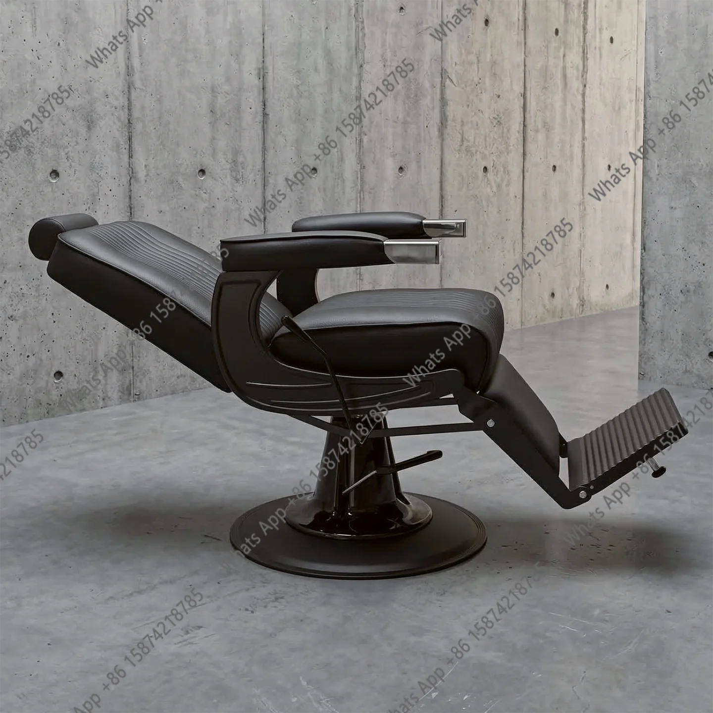 Bn Men's Stool Hair Salon Special Hair Chair Black Reclining Lift Chair Beauty Salon Special Oil Head Hair Cutting Chair