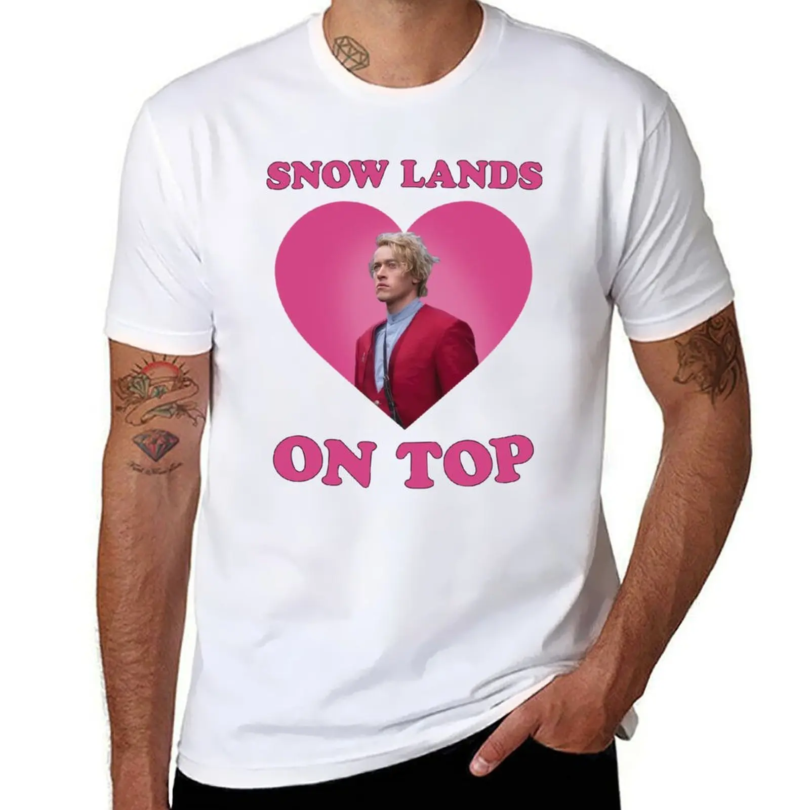 

Snow Lands On Top Coriolanus Snow T-Shirt t shirts for man graphic vintage t shirt men 100% cotton luxury brand T-Shirt
