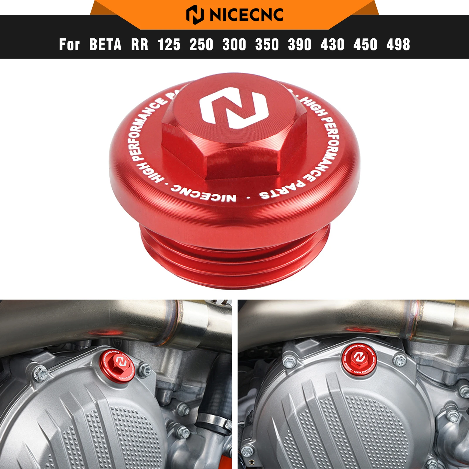 

NICECNC For Beta RR 300 RR 250 RR 200 2018-2024 Motorcycle Aluminum Engine Oil Filler Cap With O-Ring For Beta X-Trainer 300