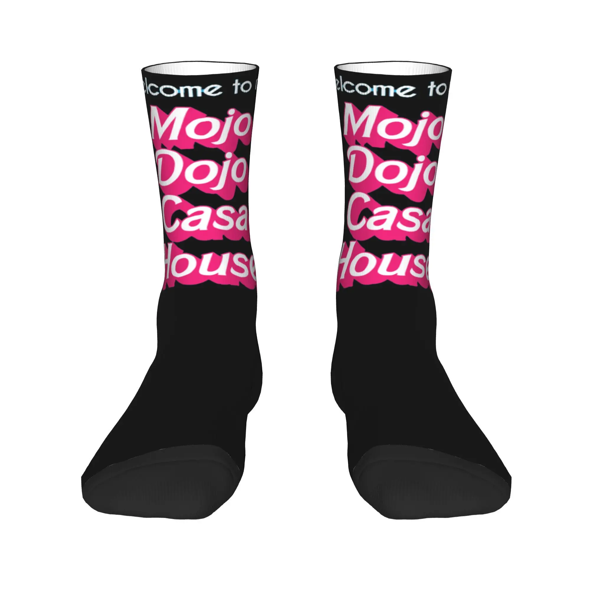 جميع المواسم Mojo Dojo Casa House Socks Harajuku جوارب ممتصة للعرق جوارب رياضية متوسطة جوارب أنبوبية ناعمة للرجال والنساء هدايا