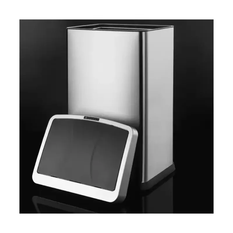 

Hot Sales 15/20/30/40L New Large Capacity Stainless Steel Intelligent Garbage Bin Hotel Induction Garbage Can Smart Trash Can