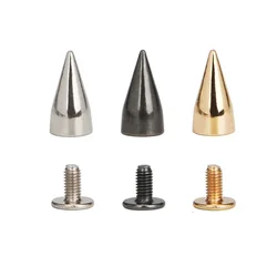 100sets 13.5mm Cone Spots Alloy Metal Studs Leathercraft Rivets Bullet Spikes Punk Spike For Clothes Bags Belt Pet Collars