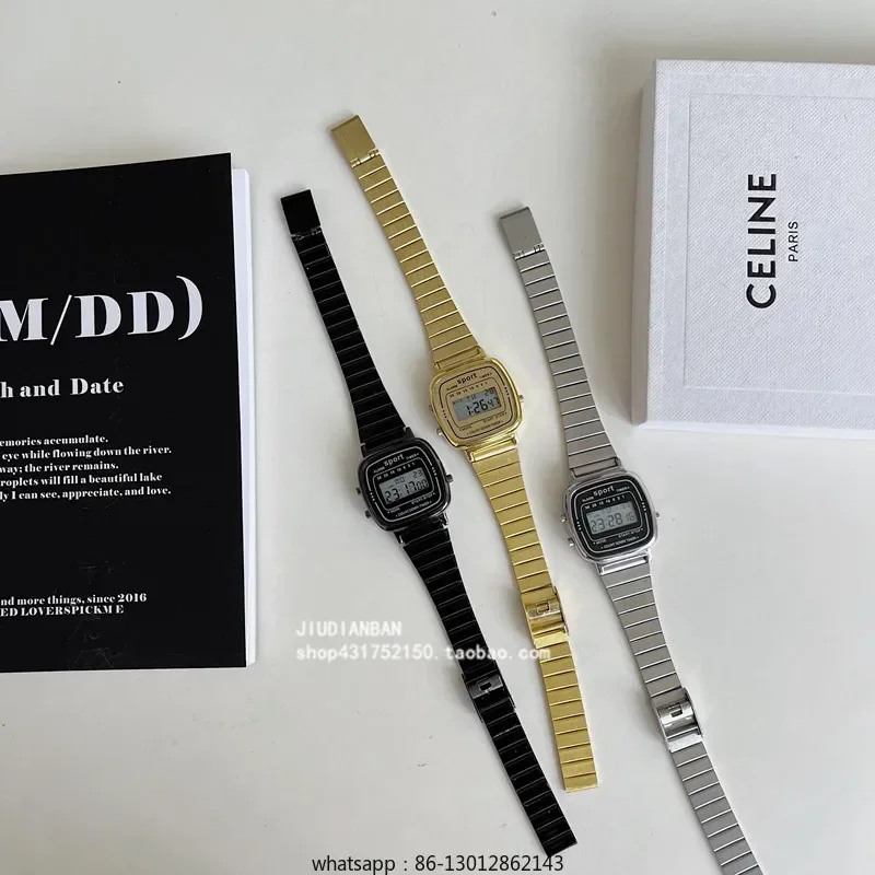 Retro small square watch niche square electronic watch