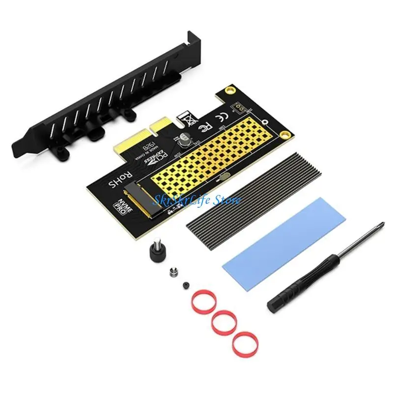 

E65E M.2 NVME to PCIe Adapter Card Add NVMe SSD Heatsink on Old Motherboard Expansion