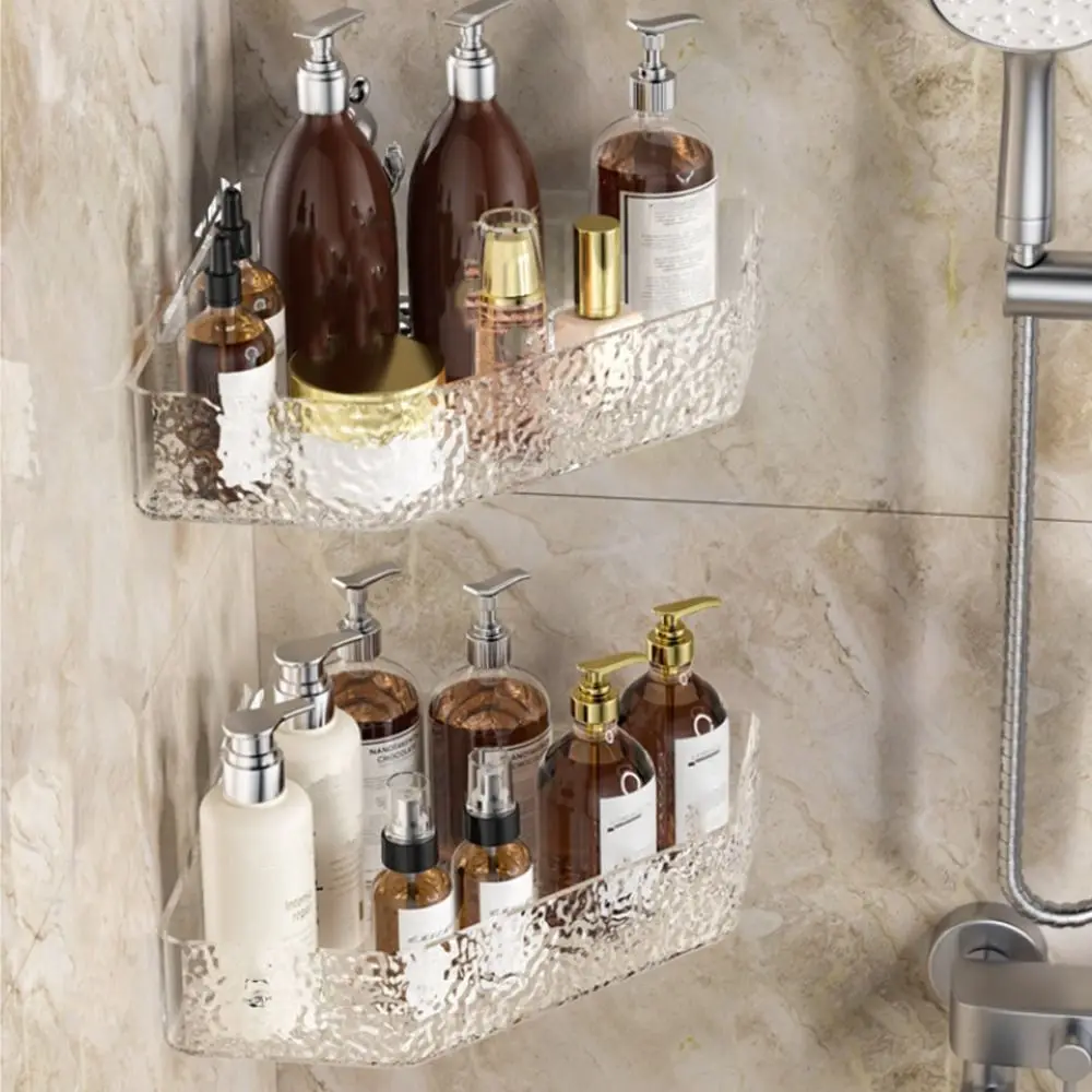 

Wall Mounted Bathroom Storage Rack Wall Corner No Drilling Triangle Holder Multi-purpose Creative Storage Shelf Toilet
