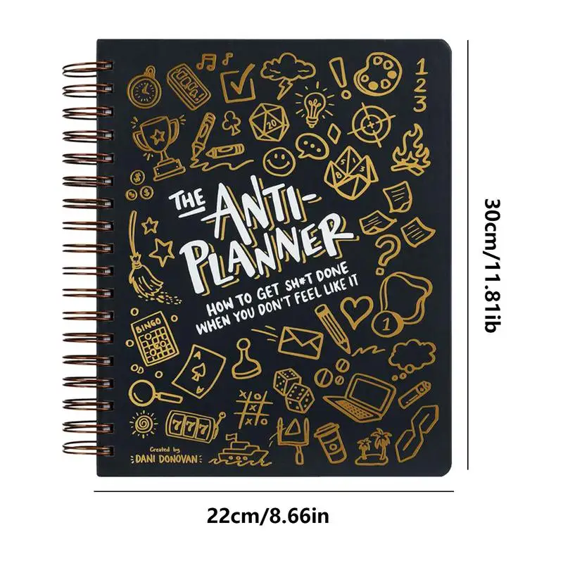 Planner Notebook Anti-Planning Organizer Notebook Work Planner for Adults To Do Schedule Planner Lined Journal Notebook