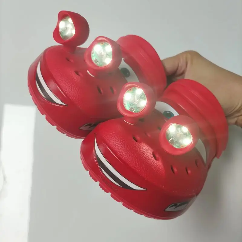 Lumières LED pour chaussures, breloques, boucles de sandales en PVC, accessoires pour sabots et chaussures de jardin, modes d'éclairage, phares décora