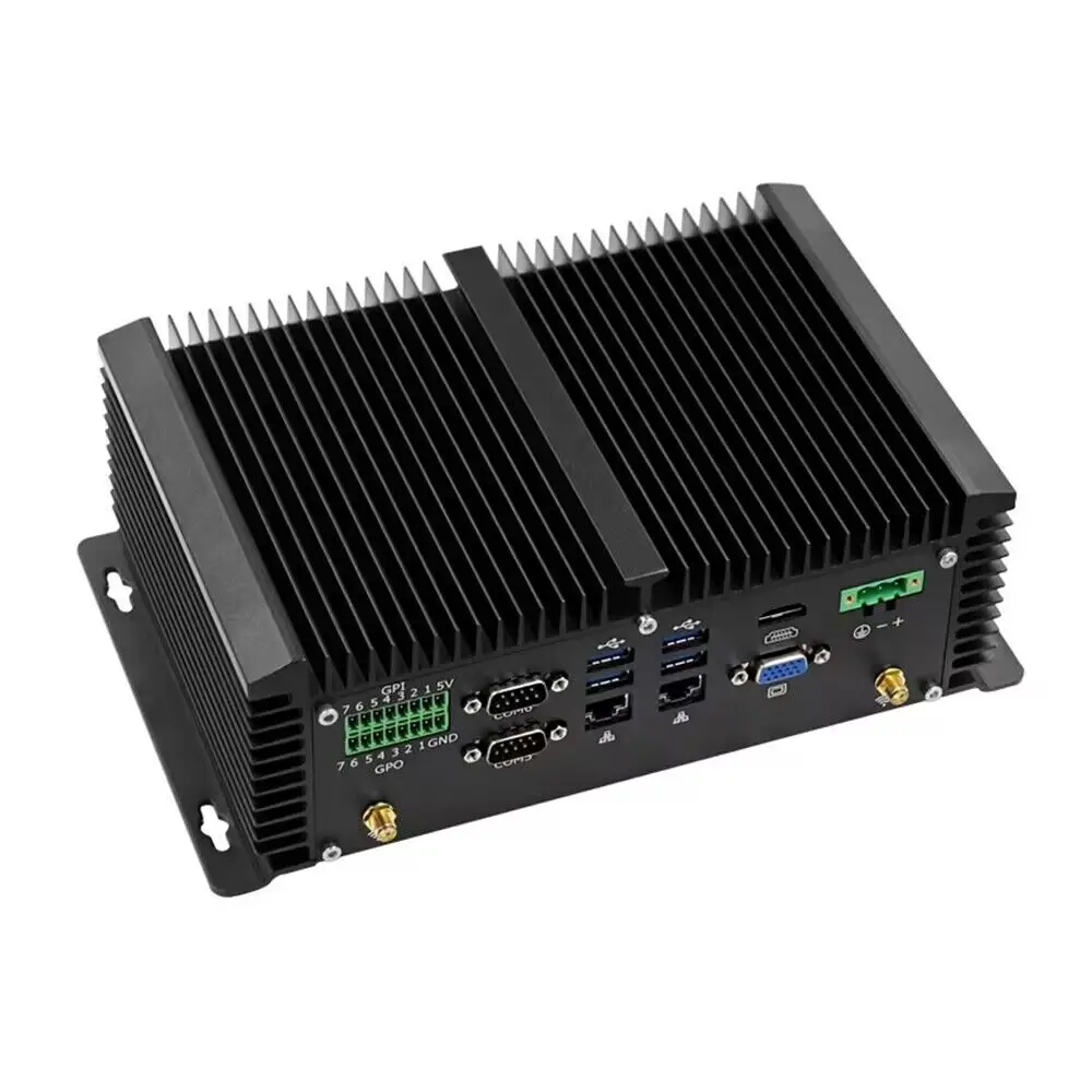 Fanless Metal Mini Computer I5 8260U I7 8565U 64GB DDR4 10USB 4Lan HD VGA 4K Industrial Mini PC 2PIN 3PIN Power supply 4G WIFI