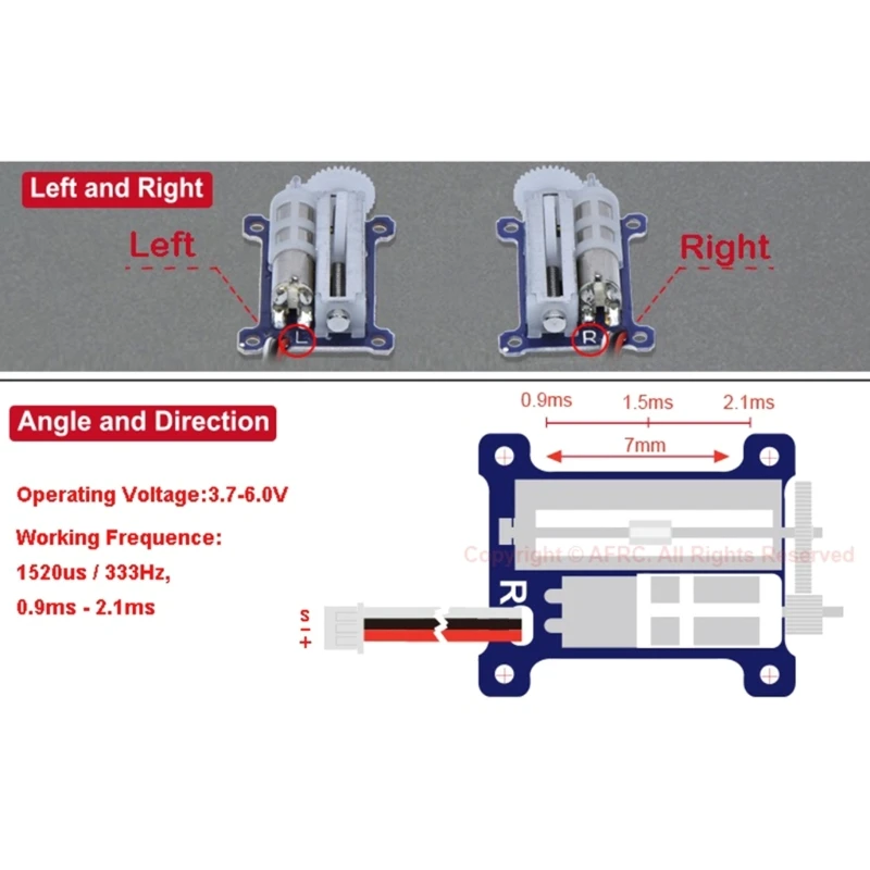 AFRC D1015PRO 1,5g 9mm Micro Servo lineal Digital velocidad para interior 3D vuelo helicóptero avión DIY