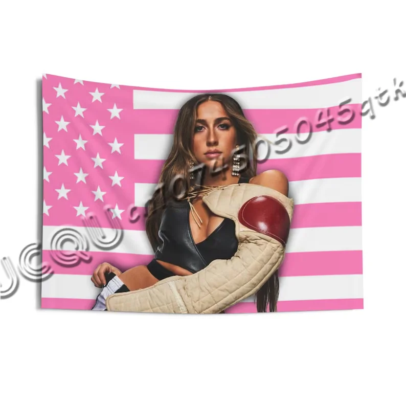 تيت ماكراي نسيج العلم الأمريكي الوردي لغرف النوم وغرفة المعيشة ديكور المنزل خلفية القماش هدايا المهرجانات