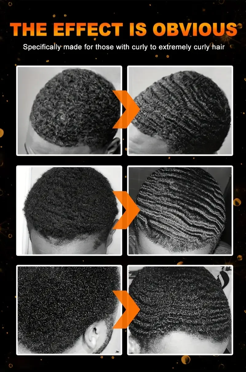 مجموعة تصفيف الشعر للرجال 360 درجة - شمع ودهن للشعر للرجال، فرشاة وذيل طويل Durag للعناية بالشعر #5