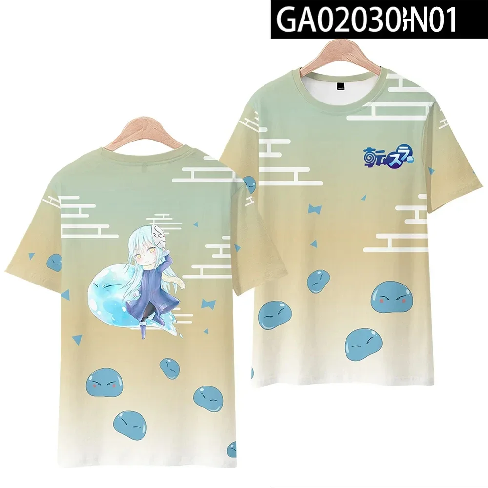Dieses Mal wurde ich als Slime Rimuru Tempest wiedergeboren. 3D-Druck-T-Shirt für Damen und Herren, Sommer, kurzärmelig, lustiges T-Shirt – Detail 13