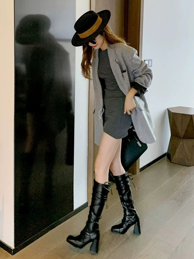 Autumn Winter Leather Strap Kn – Women'S Shoes Trending 2025 recenzja i cena
