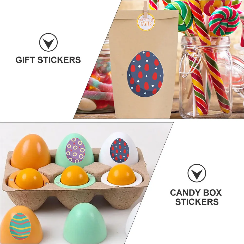 500Pcs Easter Decoration Stickers Eco Friendly Premium Material Adorable Self Adhesive for Gift Sealing Snack Bags Cake Wrapping