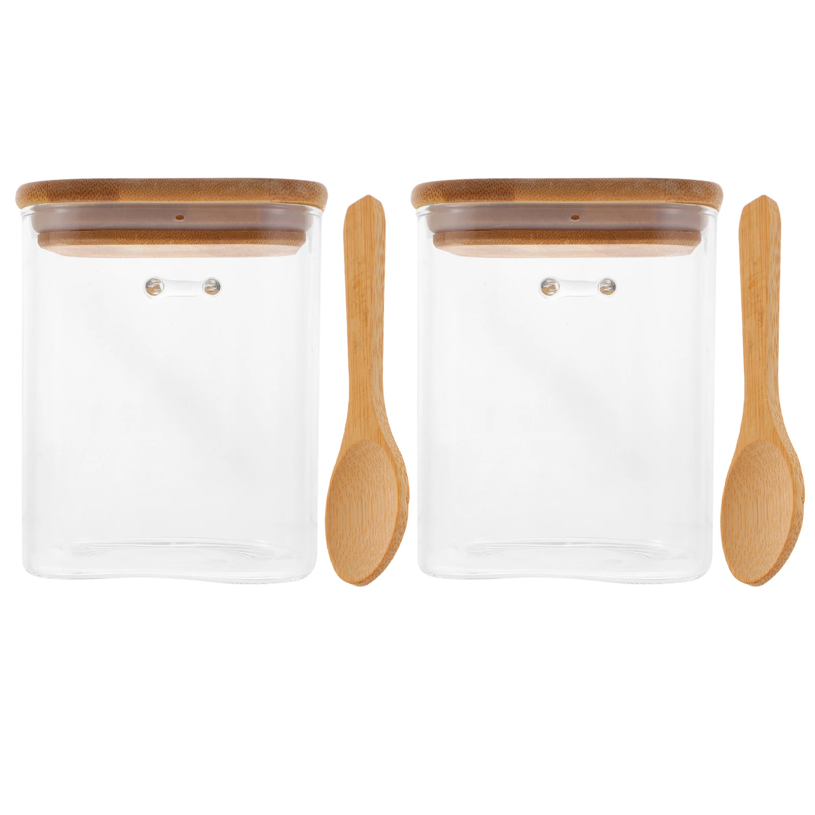 

1 Set Of Airtight Bean Storage Glass Jars With Scoop Sealable Kitchen Containers For Tea Sugar Coffee Storage Container