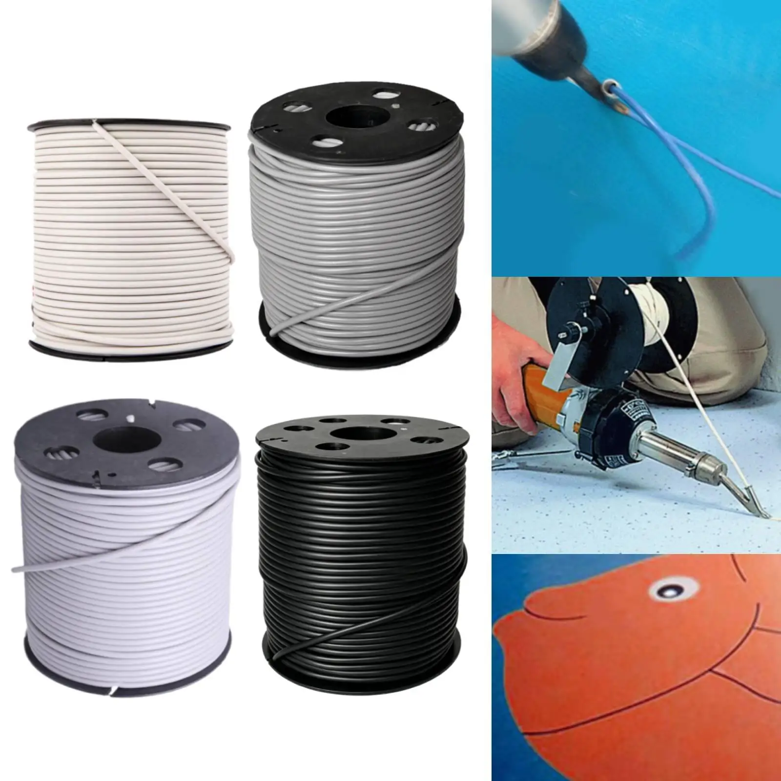 PVC Round Rod Floor Glue Reel 10M/Roll Multifunctional Soldering Sticks Vinyl Flooring Rod for Stairs