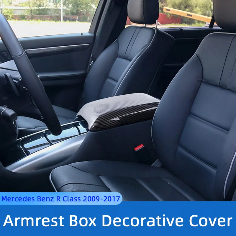 Car Center Armrest Box Cover For Mercedes Benz R Class R171 R230 R320 R300 R350 R400 W251 2009-2017 Auto Interior Benz Accessory