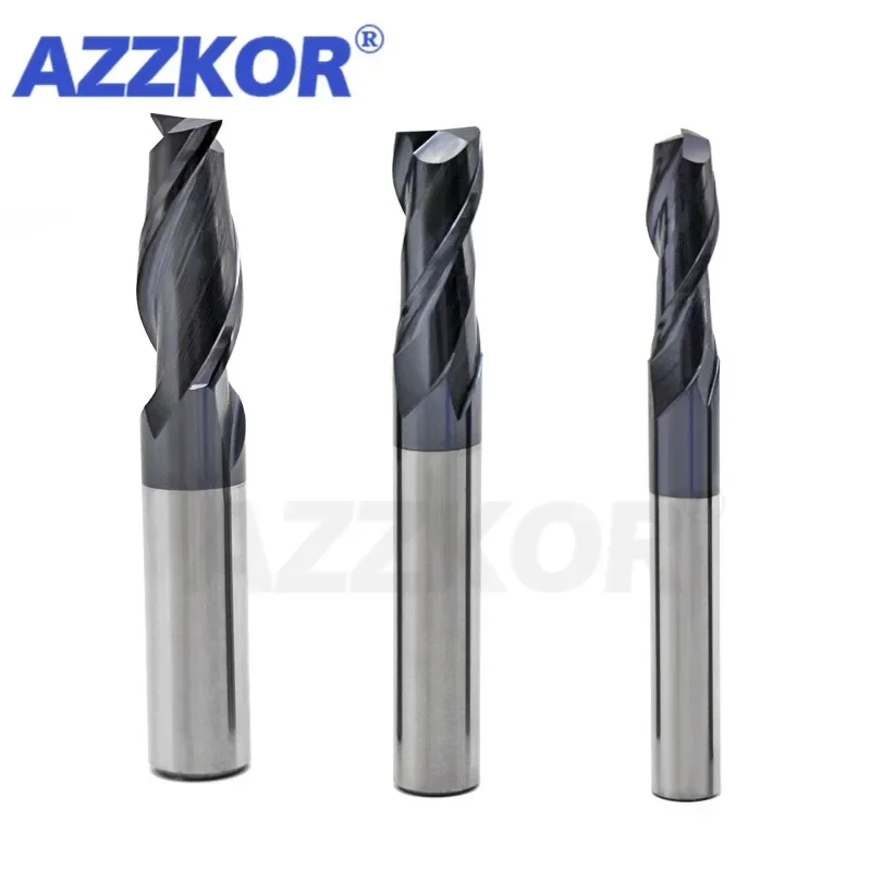 Milling Cutter Alloy Coating Tungsten Steel Tool Cnc Maching 2 Blade  Endmills Top Milling Cutter Kit Milling Machine Tools