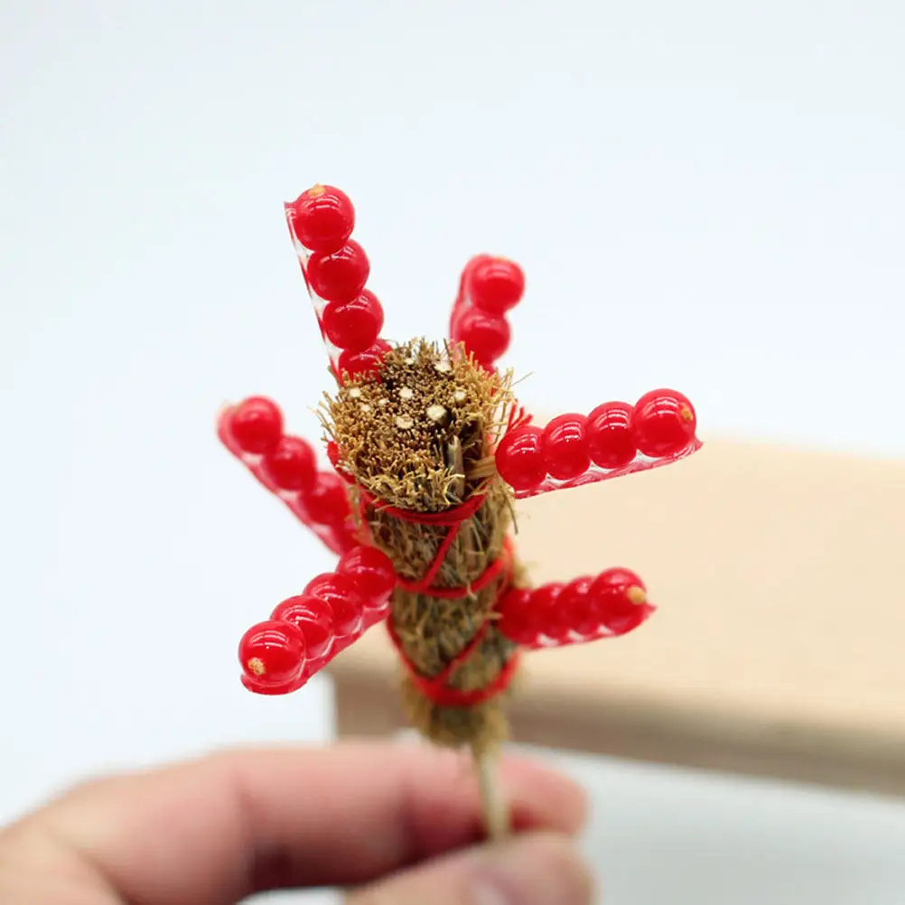 1Set Miniature Resin Gourds Simulation Candied Mini House Decoration Mini Scene Layout Prop Tiny Chinese Snack
