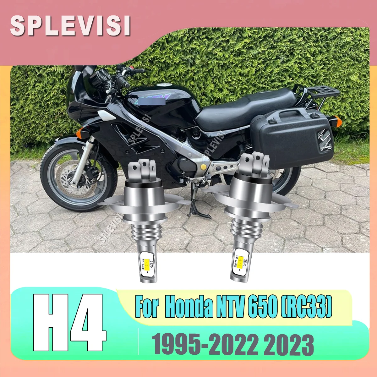 LED high and low beam lamp Headlight Bulbs -1:1 compared to halogen lamps For Honda NTV 650 (RC33) 1995 1996 1997 1998 1999-2023