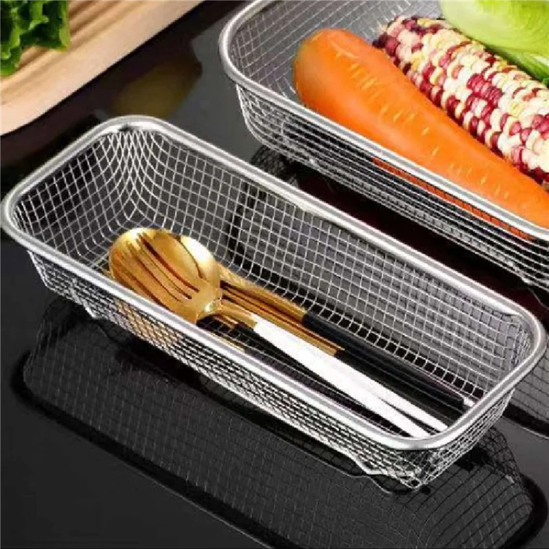 

ABBP-Utensil Drying Rack 4 Pack Stainless Steel Utensils Holder Compact Dish Rack Chopsticks Spoons Drainer Basket Organizer