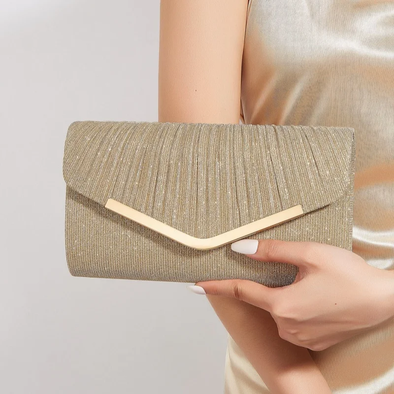 

Women Shimmery Elegant Evening Clutch Sleek Chic Charming Glamorous Refined Classy Formal Dazzling Timeless For Dinner Party