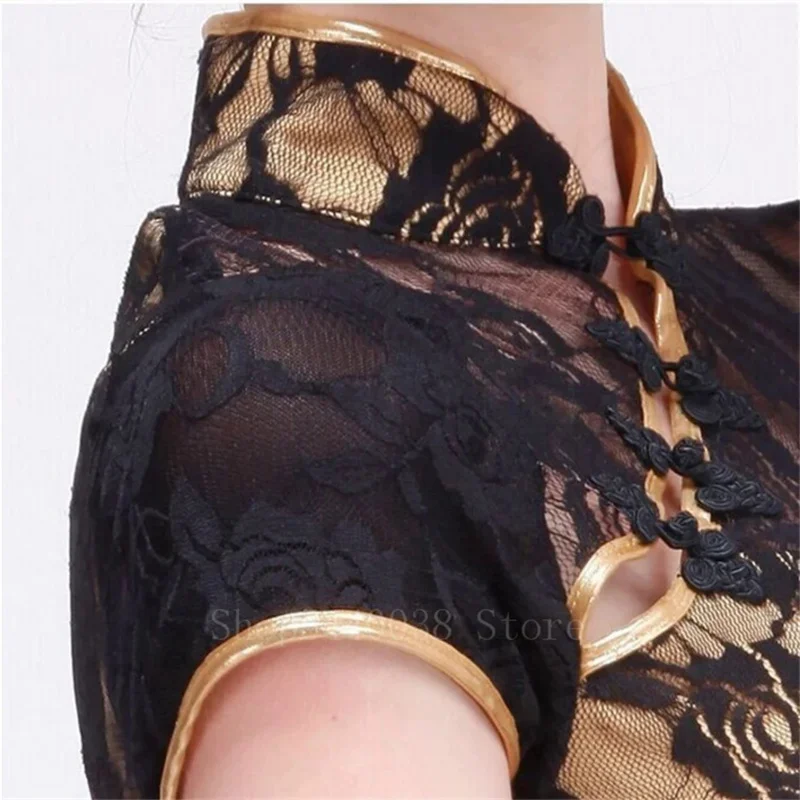 Cosl120 중국 치파오 우아한 레이스, 전통 치파오, 동양 빈티지 스플릿 웨딩, 새해 저녁 파티, 2022 신상 섹시한 여성