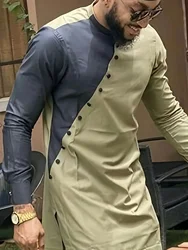 Nigeriaanse Mannen Traditionele Outfits Shirts En Broeken 2-delige Sets Zuid-Afrikaanse Kaftan 2024 Nieuw In Elegante Mode Kostuums