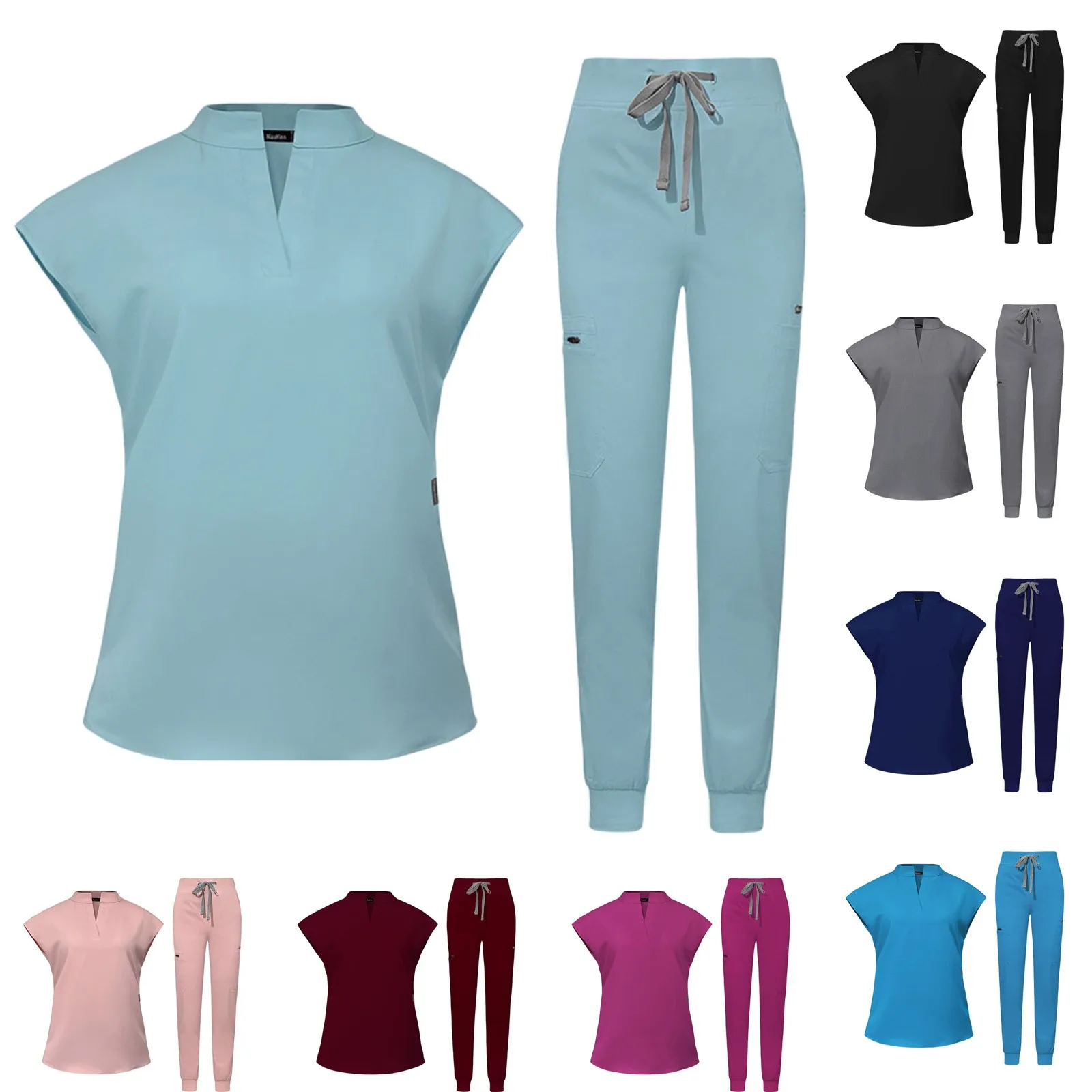 Comfortabele medische scrubs uniform verpleegstersaccessoires dierenkliniek arts werkkleding veelkleurige anesthesist uniformen verpleegster vrouwen