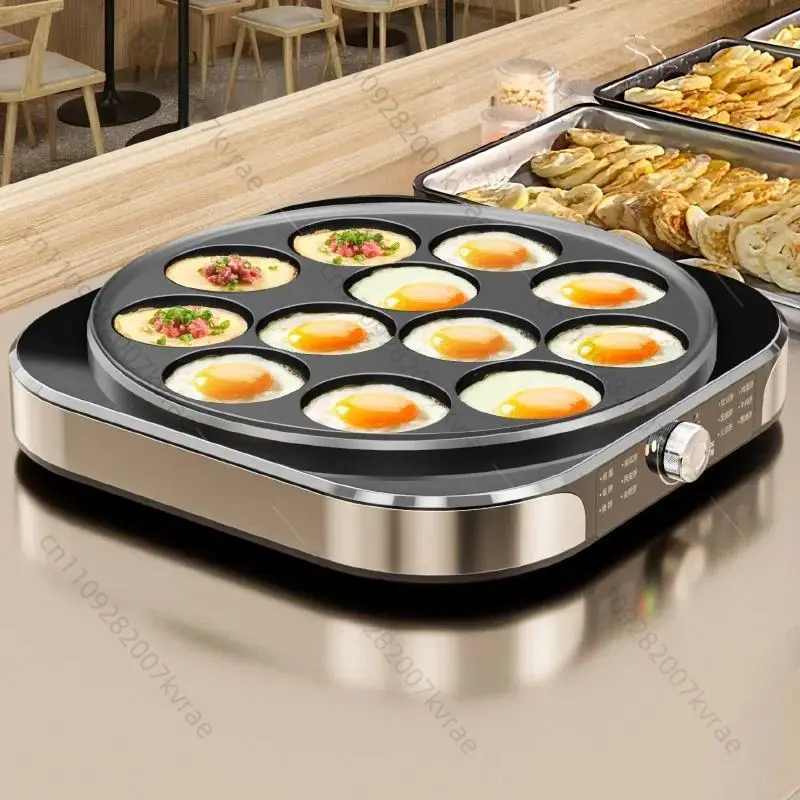 Twelve-hole omelette pan Plug-in non-stick deepened home business universal egg burger pan