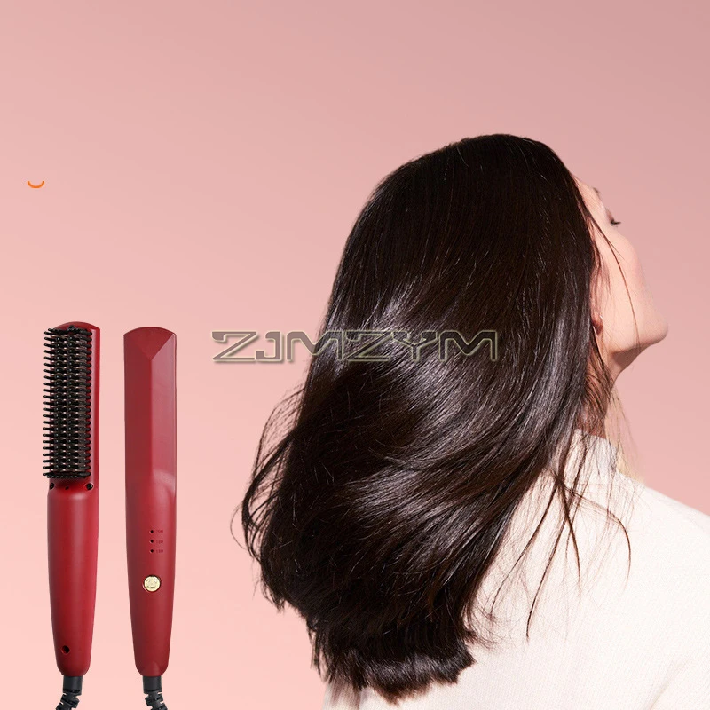 แปรงยืดผมตรงผมตรงเซรามิกแบบมืออาชีพเครื่องทำความร้อนรวดเร็ว30วินาทีการตั้งค่าอุณหภูมิ3ระดับสำหรับใช้ในบ้านการเดินทางและร้านเสริมสวย