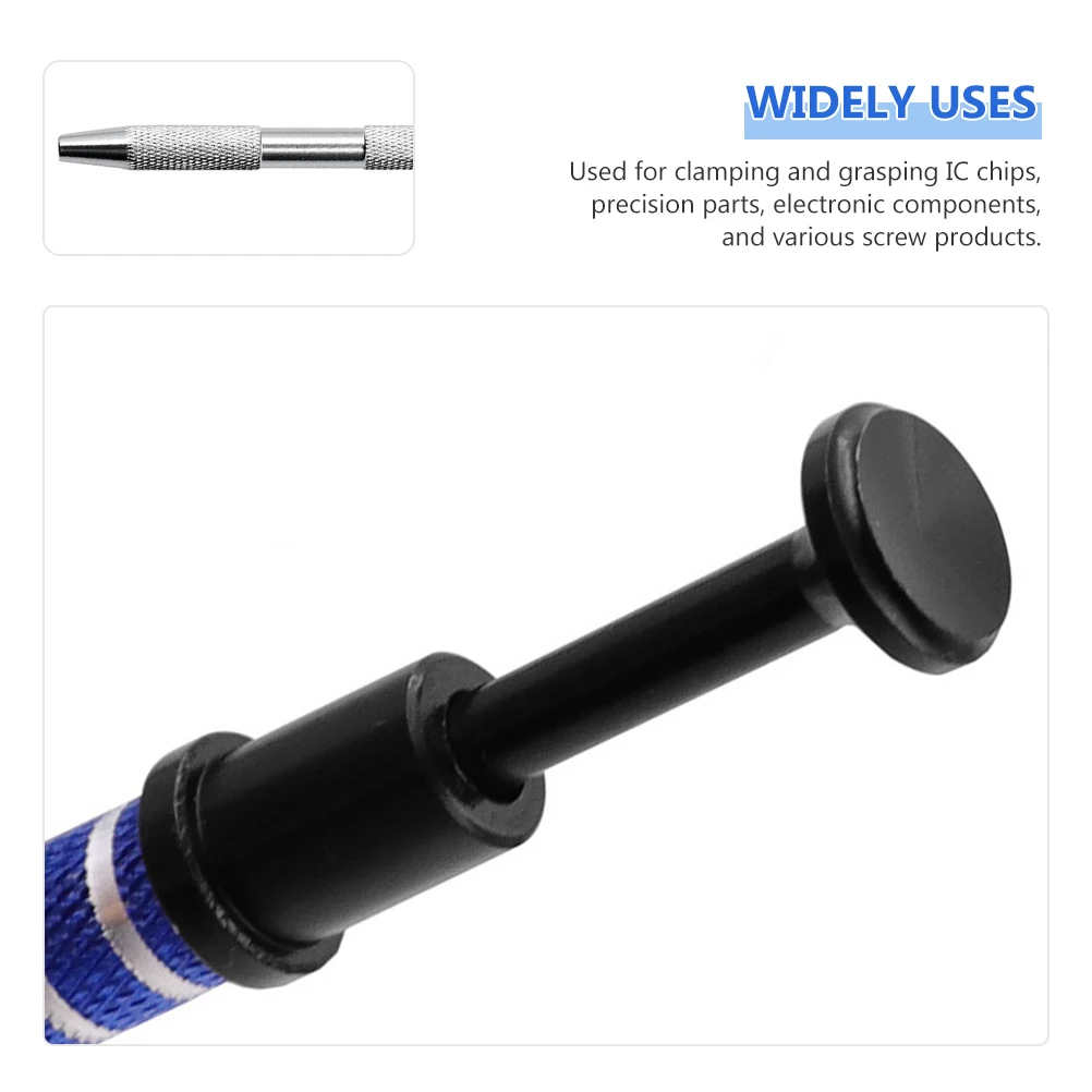 

2 Pcs 4 jaw up Tool Chip Extractor Aluminum Alloy Blue Silver Anti rust Durable IC Puller Component Picker Precision