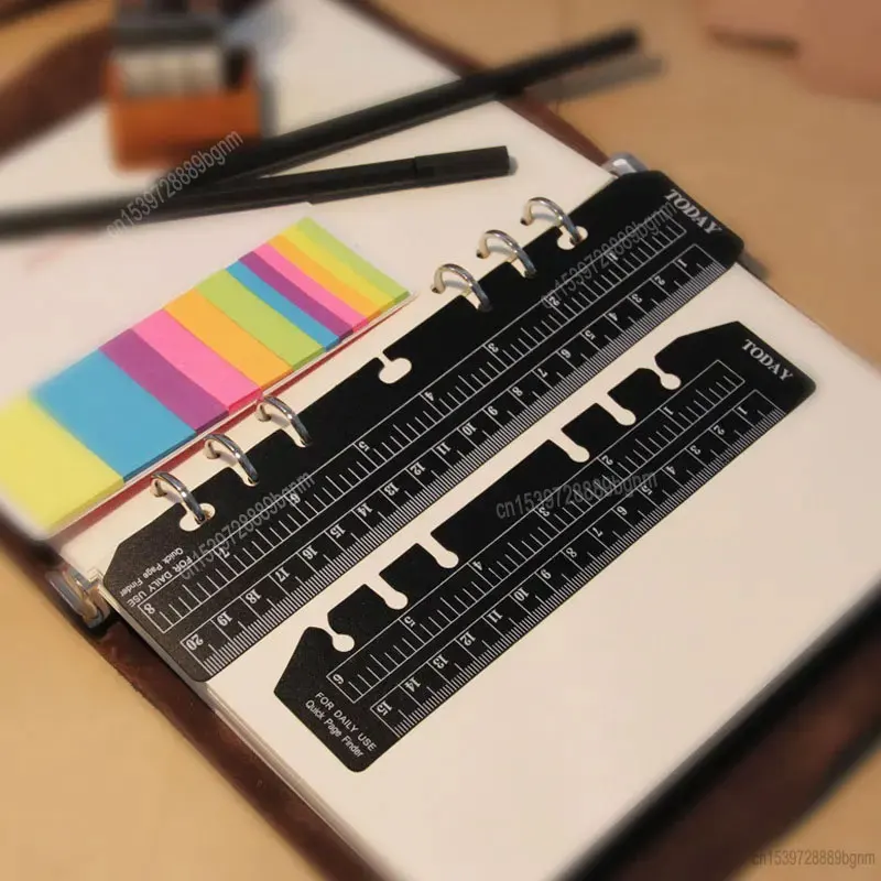 5Pcs 10Pcs Set A5 A6 Frosted Bookmark Straight Ruler For 6 Hole Loose Leaf Binder Notebook Planner Index Page Measurement Tool