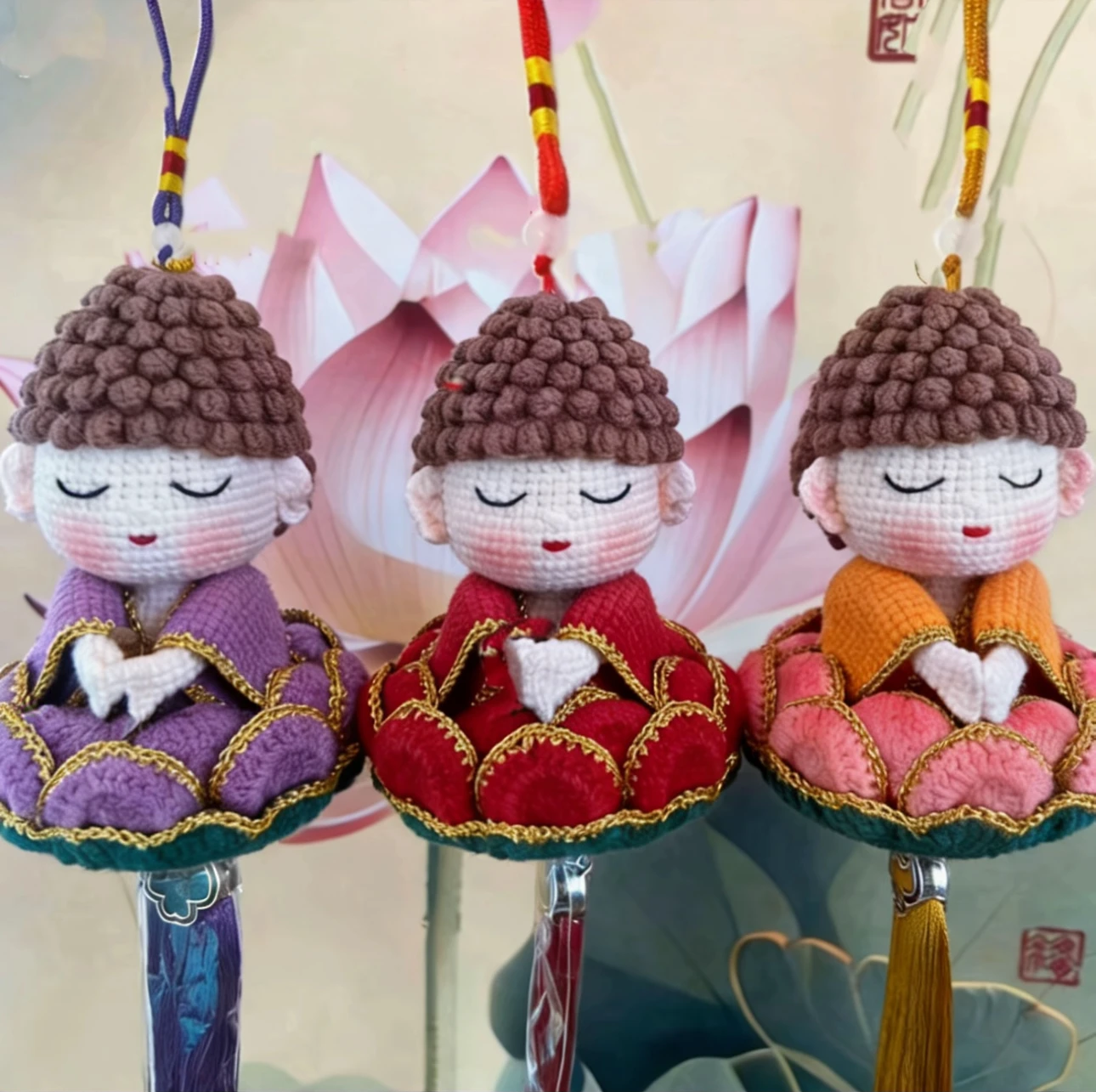 kit-de-material-para-croche-diy-de-decoracao-de-carro-lama-buda-brinquedo-artesanal-ornamentos-de-carroca-buda-lotus-pendur