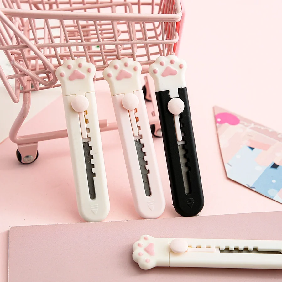Mini Cat Claw Utility Knife Creative Cute Convenient Hand Account Paper-cutting Tool Student Stationary Art Supplies