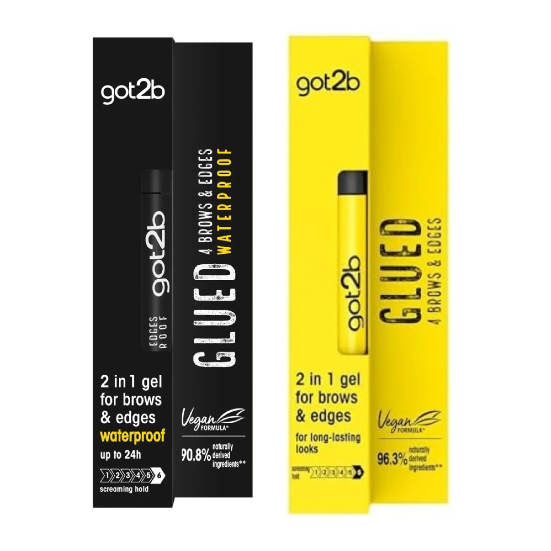 Got2B geklebtes 2-in-1-Zauberstab-Augenbrauengel für Brauen und Kanten, 72 Stunden Halt, keine weiße Rückstände oder Klebrigkeit, sicher und nicht reizend, 16 ml