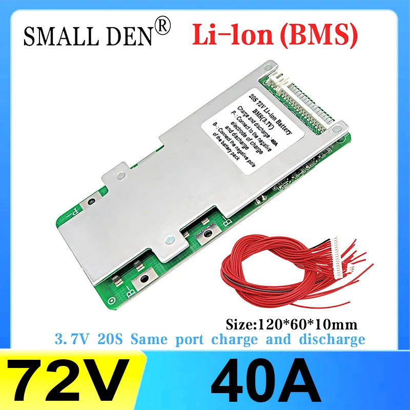 

72V 20S 40A lithium polymer battery with the same port BMS 21700 18650 lithium ion BMS 72V lithium ion battery pack BMS AAA