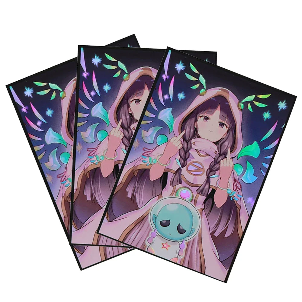 50pcs 63x90mm Anime Card Sleeves Japanese Size Board Game Trading Waterproof Card Protector for YGO Card Birthday Present